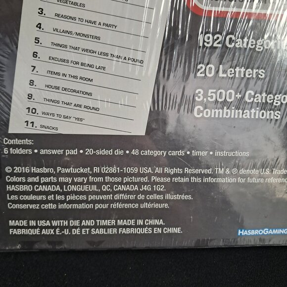 New Hasbro Scattergories Game Ages12+ 2 to 6 Players in Sealed Box - Picture 7 of 7